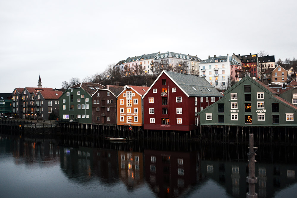 Trondheim Waterfront Colorful waterfront buildings in Trondheim