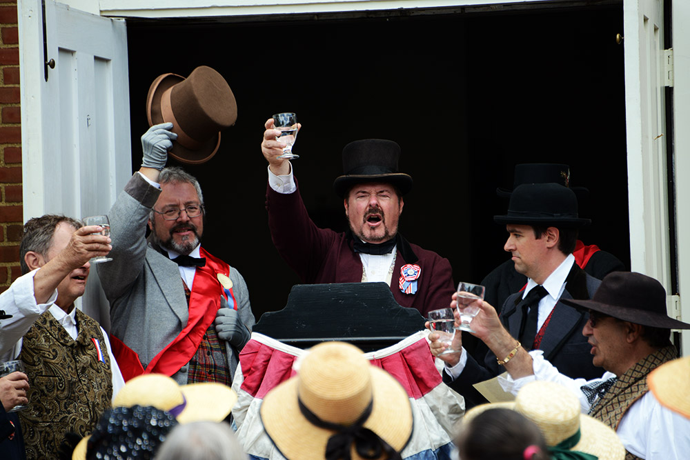 Historical reenactor at Ohio Village