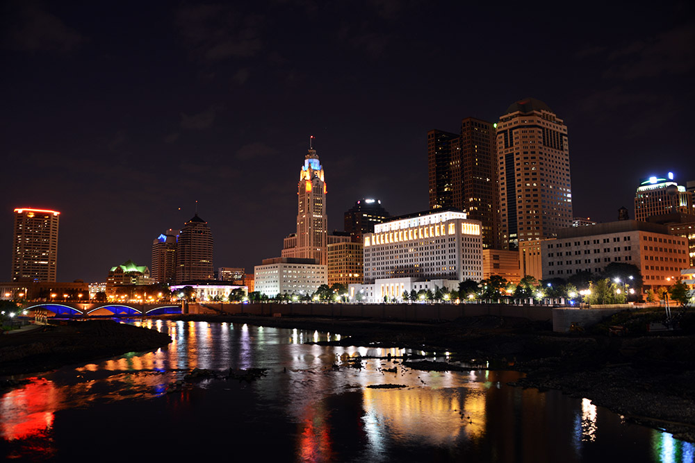Downtown Columbus Ohio at night