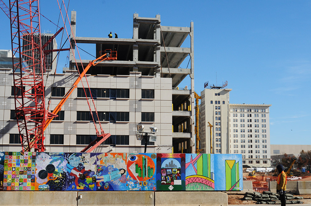 Construction in downtown Oklahoma City