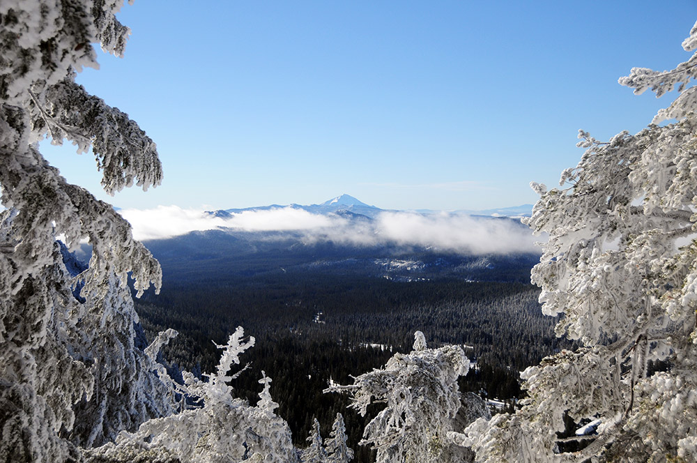 Mountain view from the Crater Lake Rim Trail