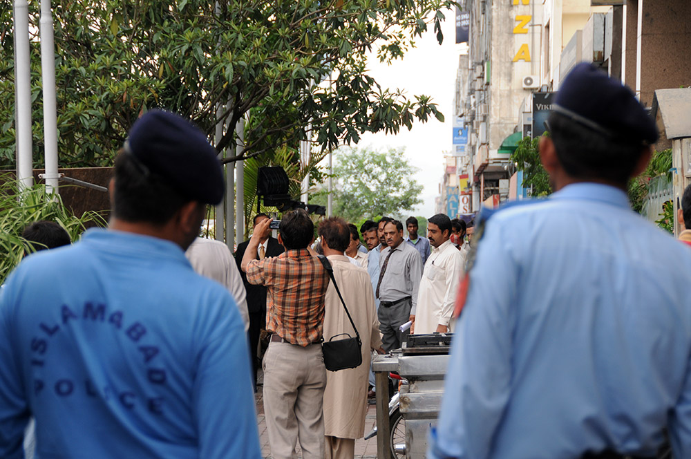 Crowd gathered in Islamabad, Pakistan