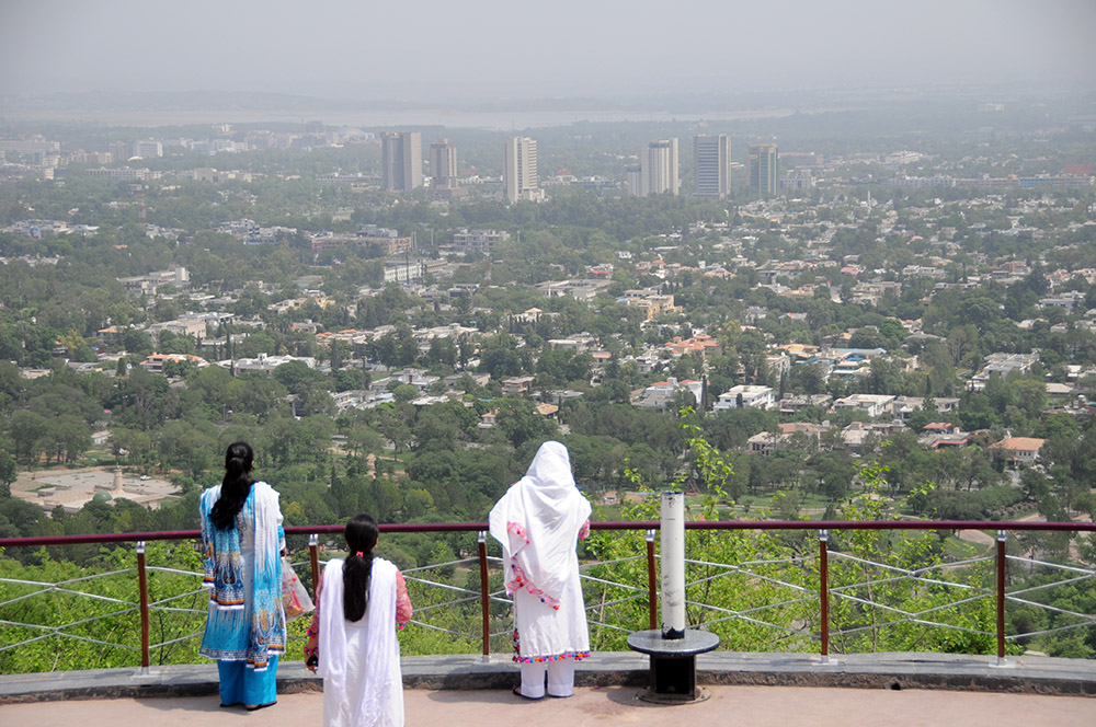 Panoramic view of Islamabad from Daman-e-Koh in the Margalla Hills