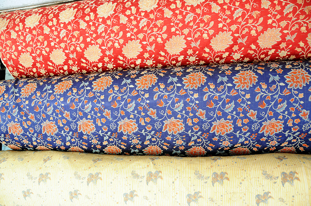Colorful textiles for sale in Islamabad, Pakistan