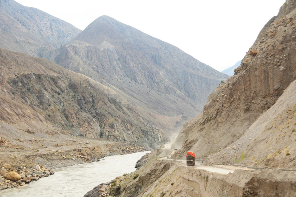 Karakoram Highway Mountain road along the Karakoram Highway