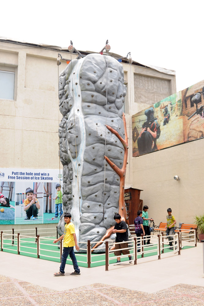 Indoor climbing wall at Arena in Karachi, Pakistan