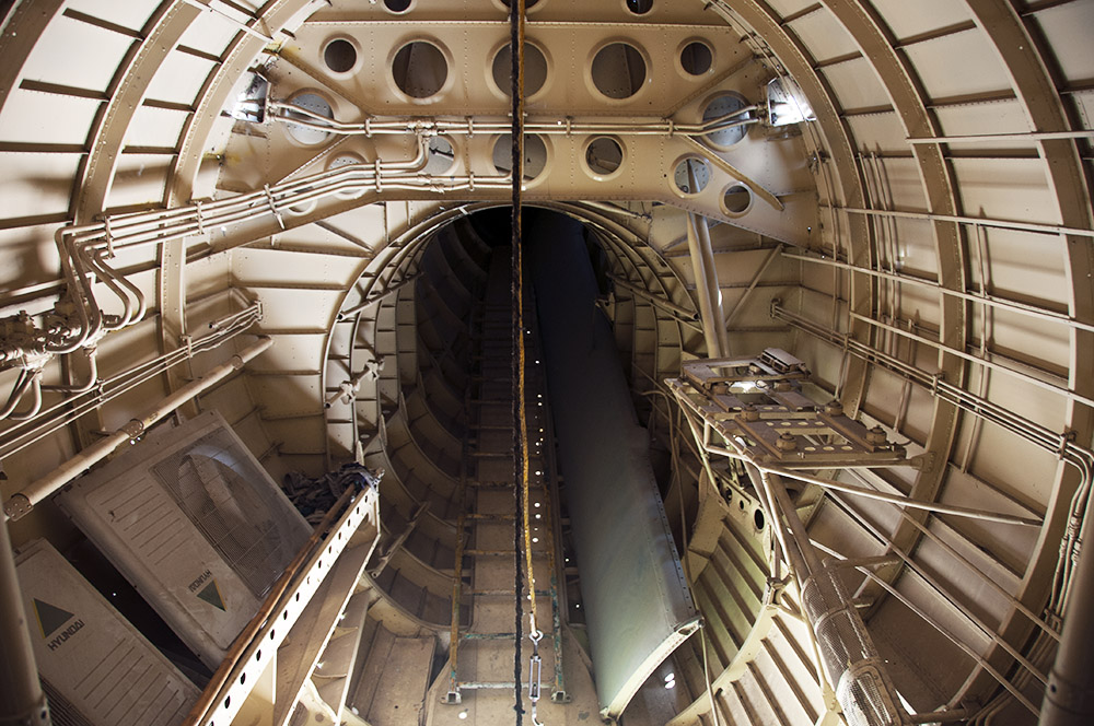Aircraft exhibit inside the Pakistan Maritime Museum in Karachi