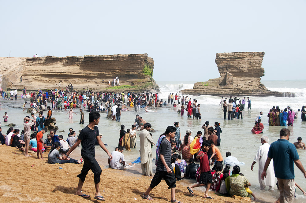 Rock formations at Paradise Point near Karachi, Pakistan