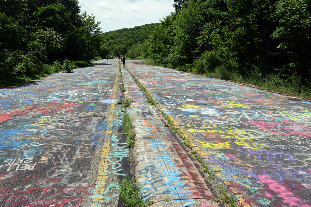 Centralia Graffiti Highway during the day