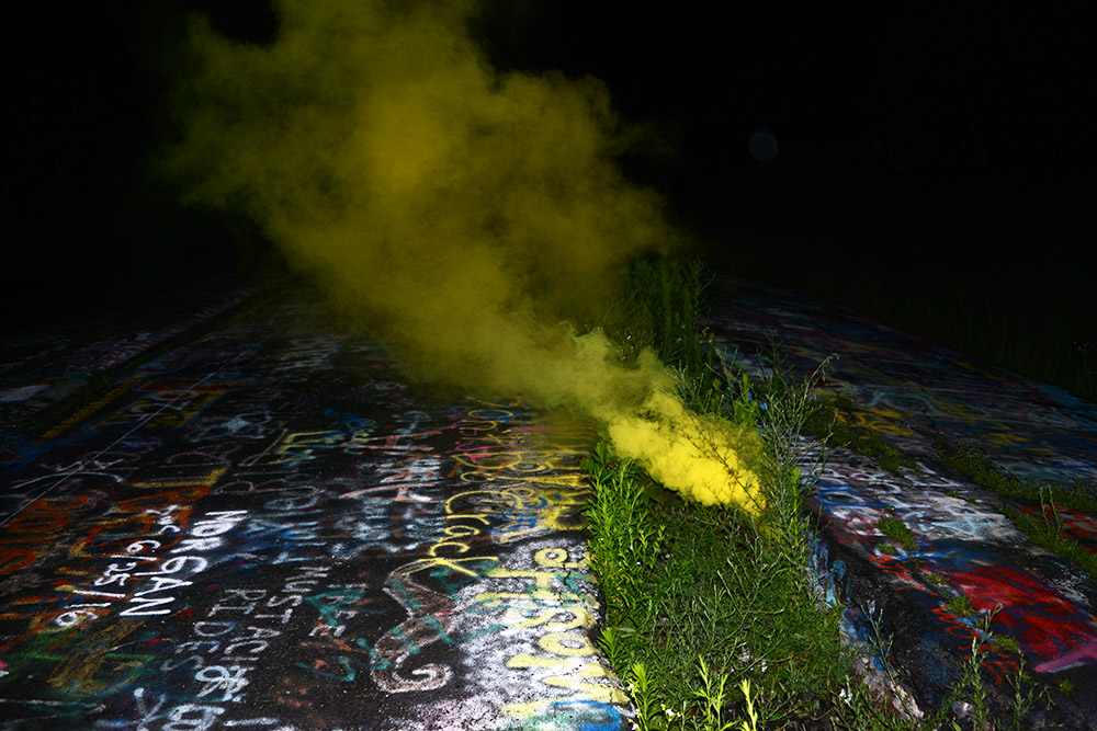 Smoke on Centralia Graffiti Highway