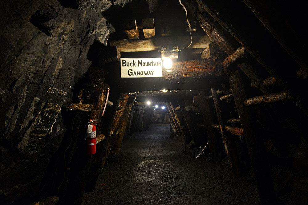 Gangway inside Pioneer Tunnel coal mine