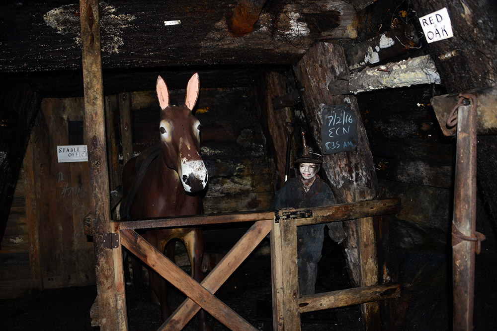 Mule stable inside Pioneer Tunnel coal mine