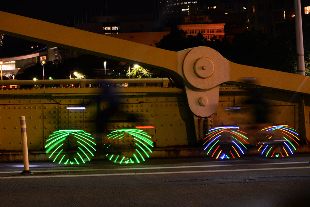 Nighttime bike ride in Pittsburgh