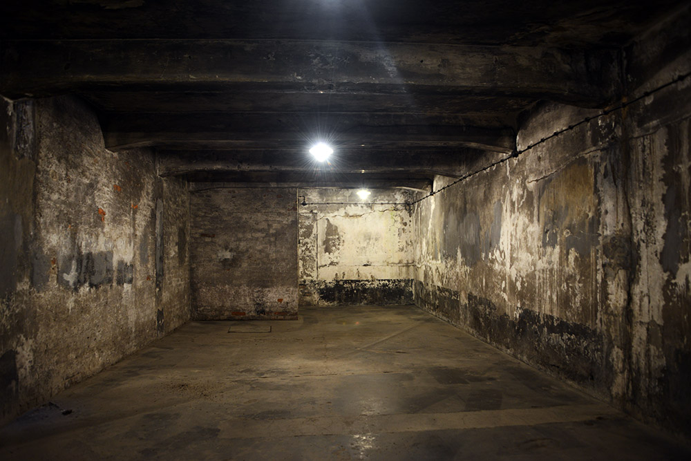 Inside the gas chamber at Auschwitz I