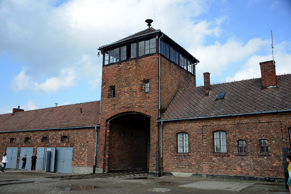 Entrance to Auschwitz II-Birkenau
