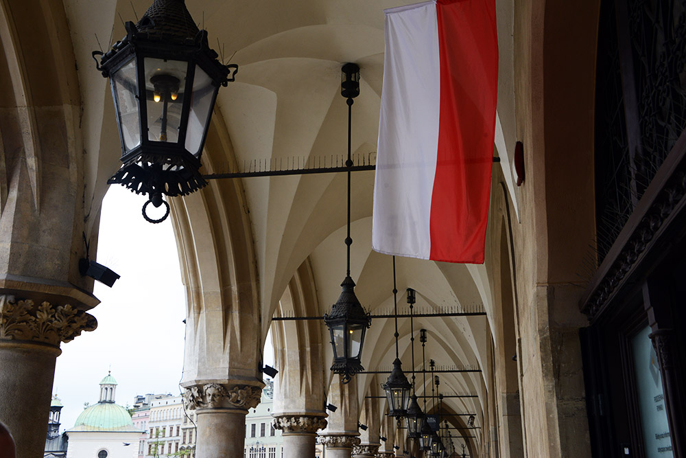 Lanterns at the Sukiennice in Krakow