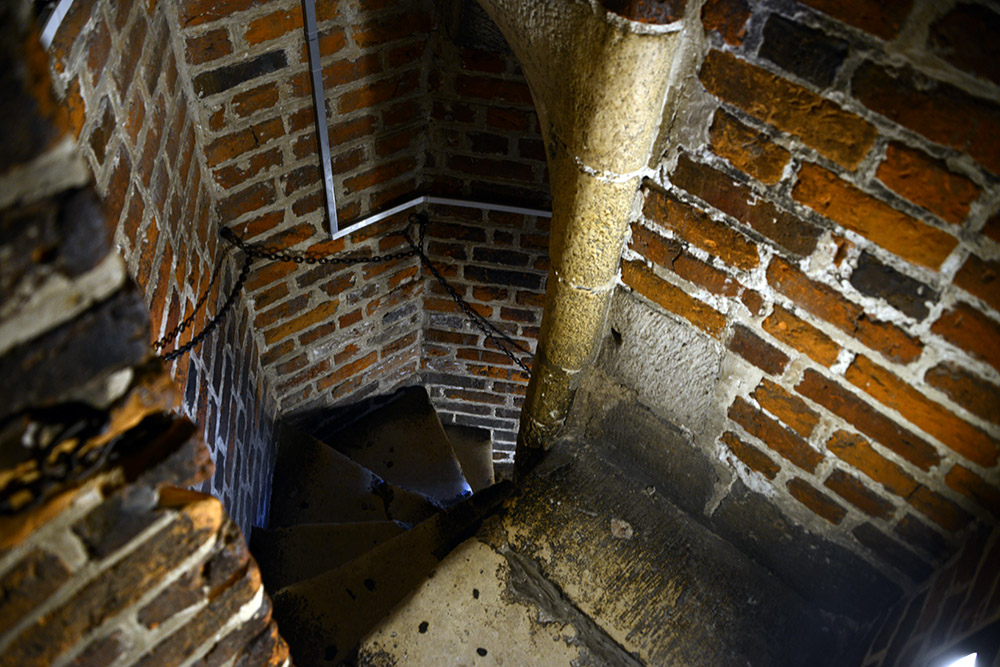 Stairs inside Krakow Town Hall Tower