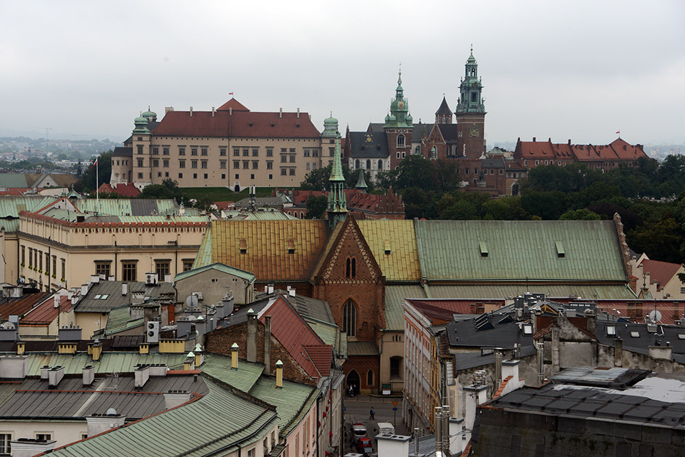 View over Krakow from Town Hall Tower