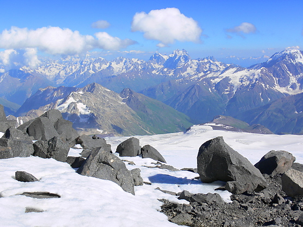 High mountains of the Caucasus
