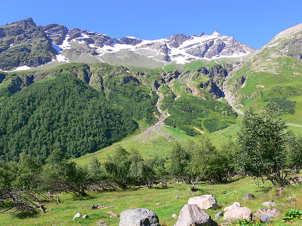 Caucasus Mountains in Russia