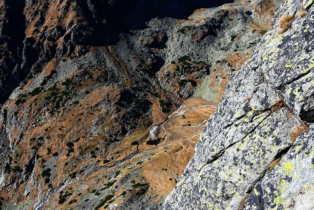 View while rock climbing in Slovakia's High Tatras