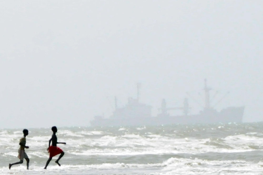 Children swimming in the Gulf of Aden at Berbera, Somaliland