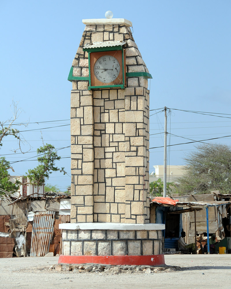 Clock tower in central Berbera, Somaliland