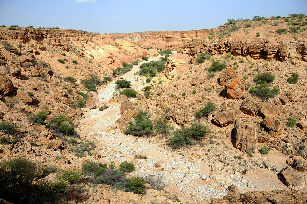 Dry canyon landscape near Sheikh in Somaliland