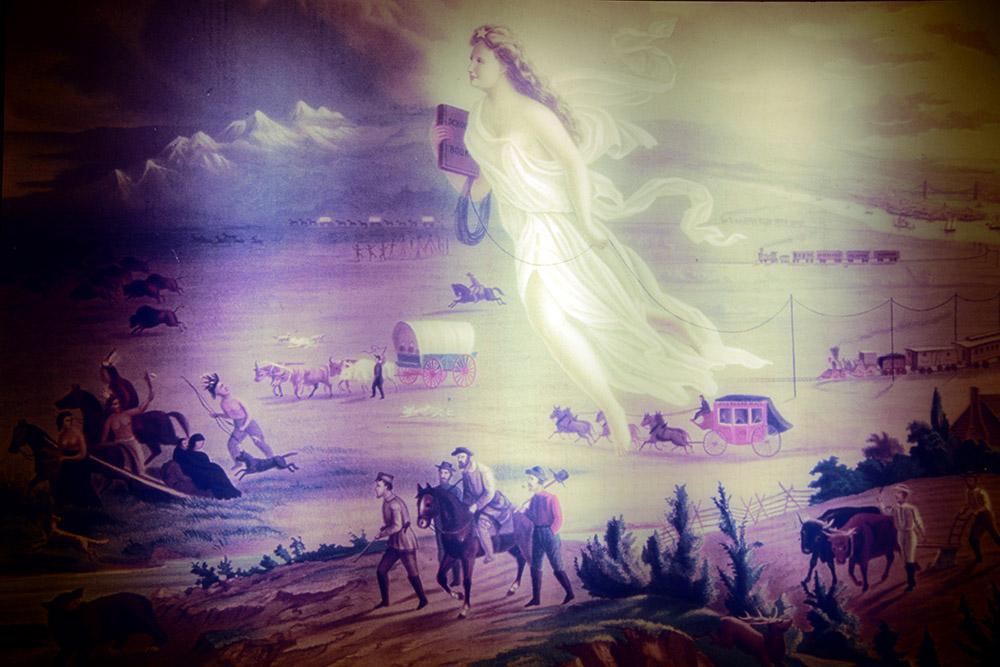 American Progress painting depicting westward expansion