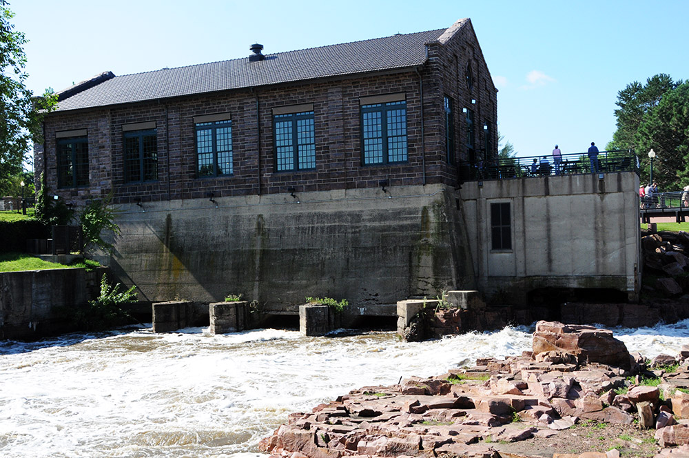 Historic structure at Falls Park in Sioux Falls