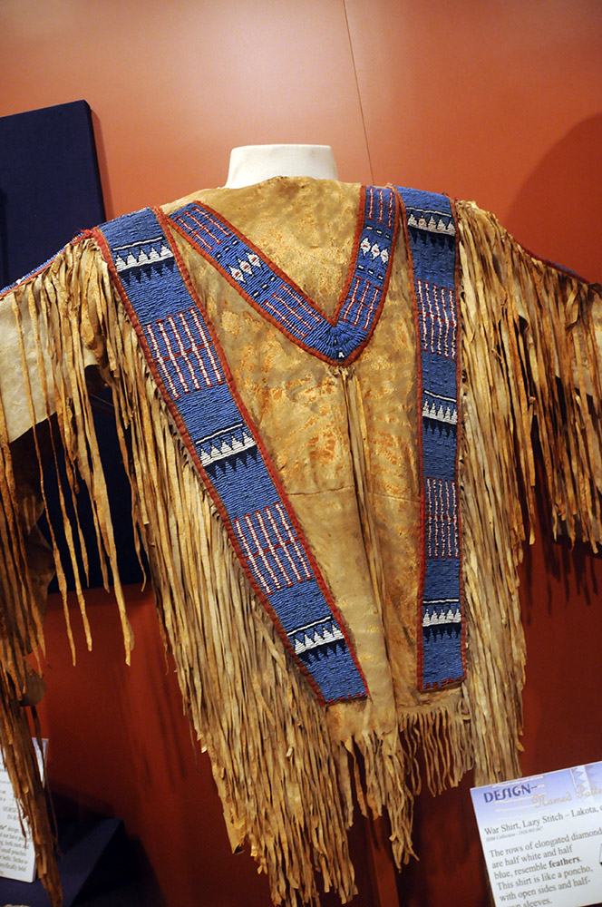 Native American clothing displayed at the Old Courthouse Museum