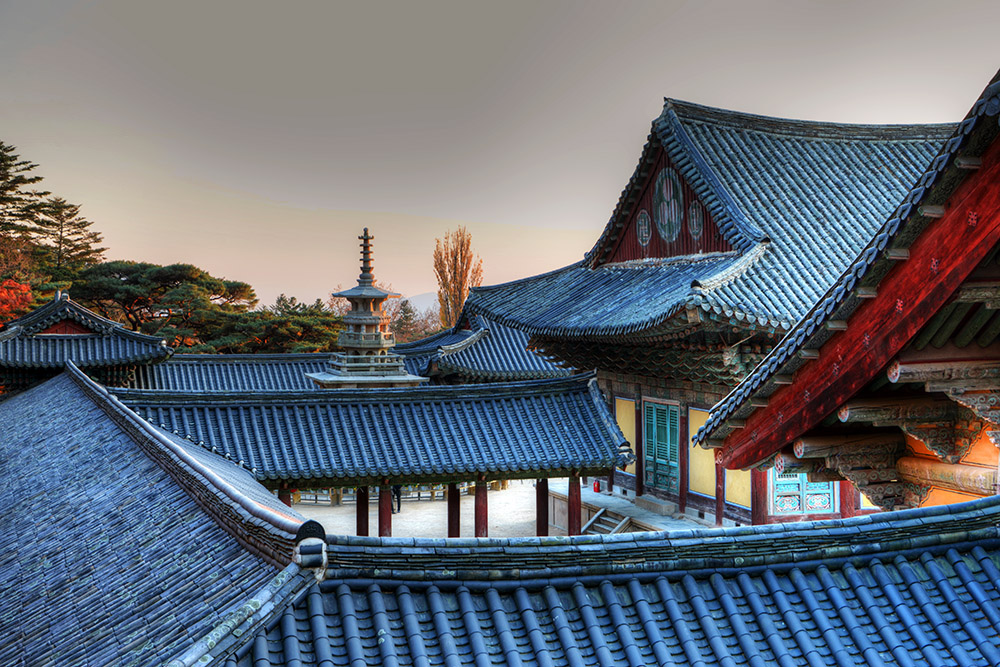 Traditional rooftops at Bulguksa Temple