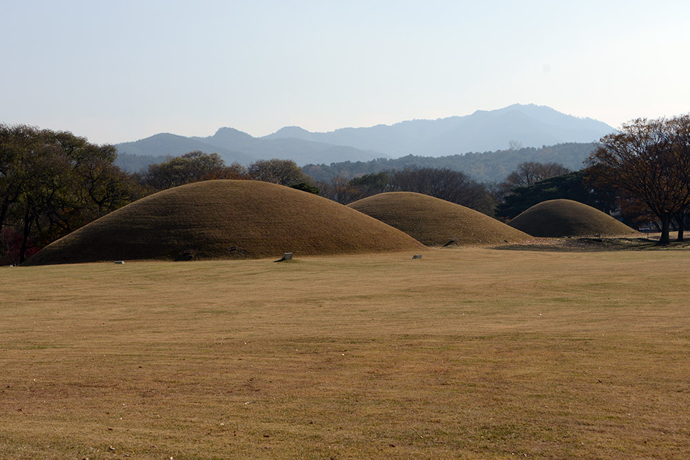 Ancient burial mounds in Gyeongju