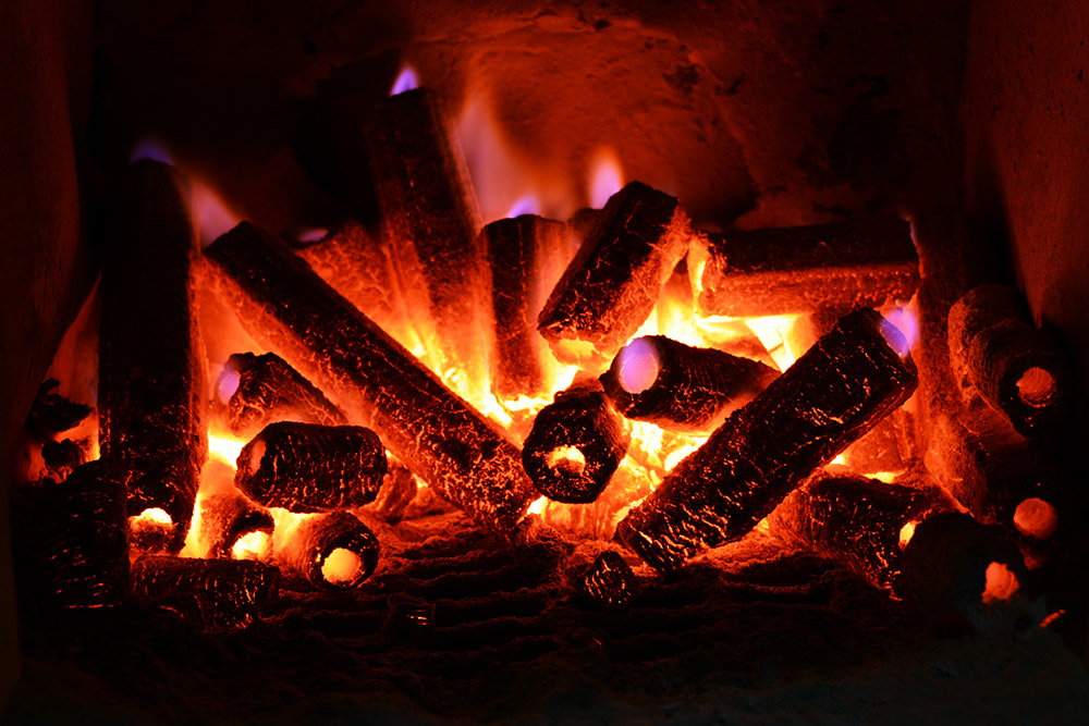 Staying Warm Outdoor heating fire in Seoul during winter