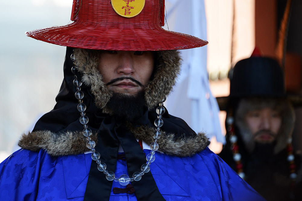 Royal Guard Royal guard reenactor at Gyeongbokgung Palace