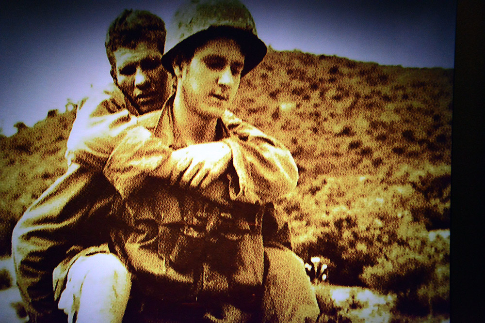Korean War Photograph Historic Korean War photograph displayed in Seoul