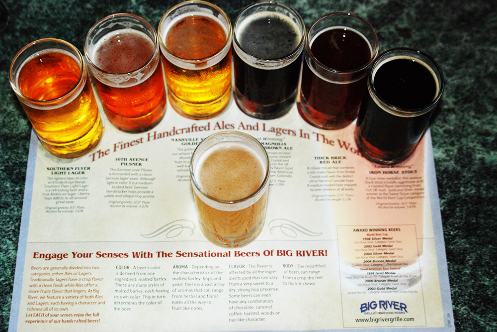 Nashville Beers Beer flight in Nashville Tennessee