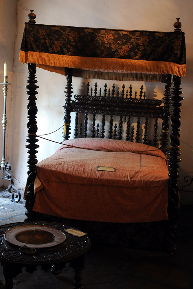 Governor's Palace Quarters Historic bedroom inside the Spanish Governor's Palace
