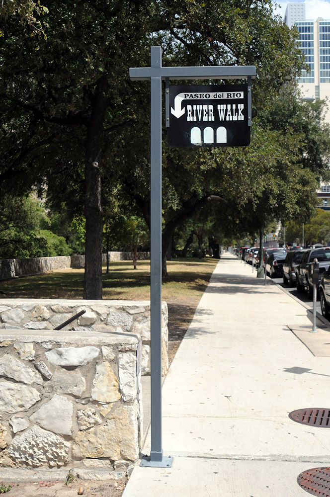 River Walk Sign Entrance sign for the San Antonio River Walk