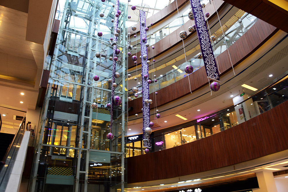Inside a shopping mall in Lhasa Tibet