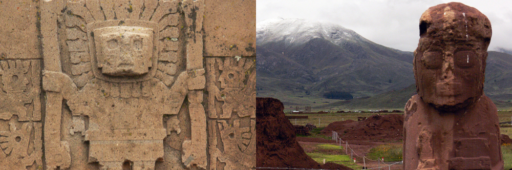 Ancient ruins of Tiwanaku Bolivia
