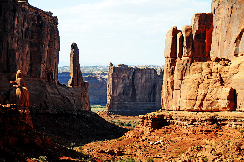 Canyon scenery in Arches National Park