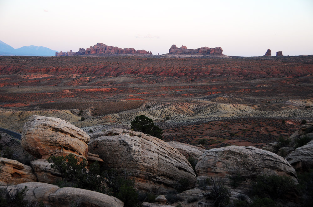 Desert landscape in Arches National Park