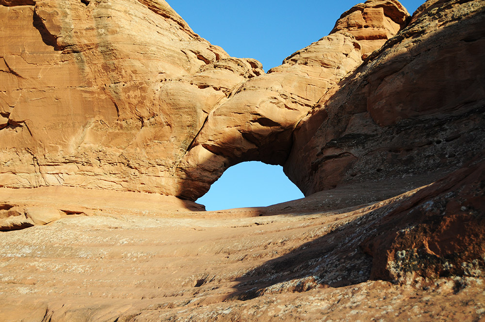 Small natural arch in Arches National Park