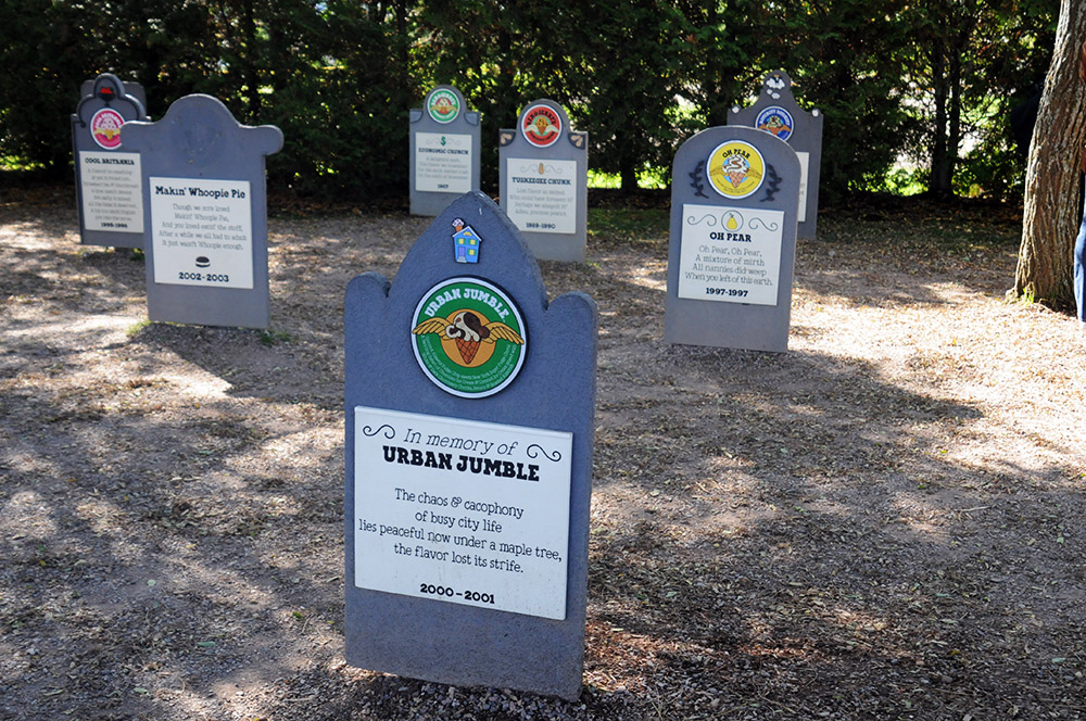 Flavor Graveyard at Ben and Jerry's in Vermont