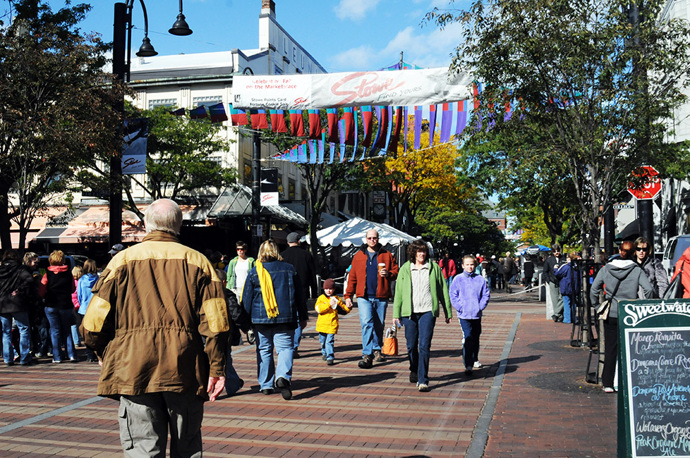Church Street Marketplace in downtown Burlington
