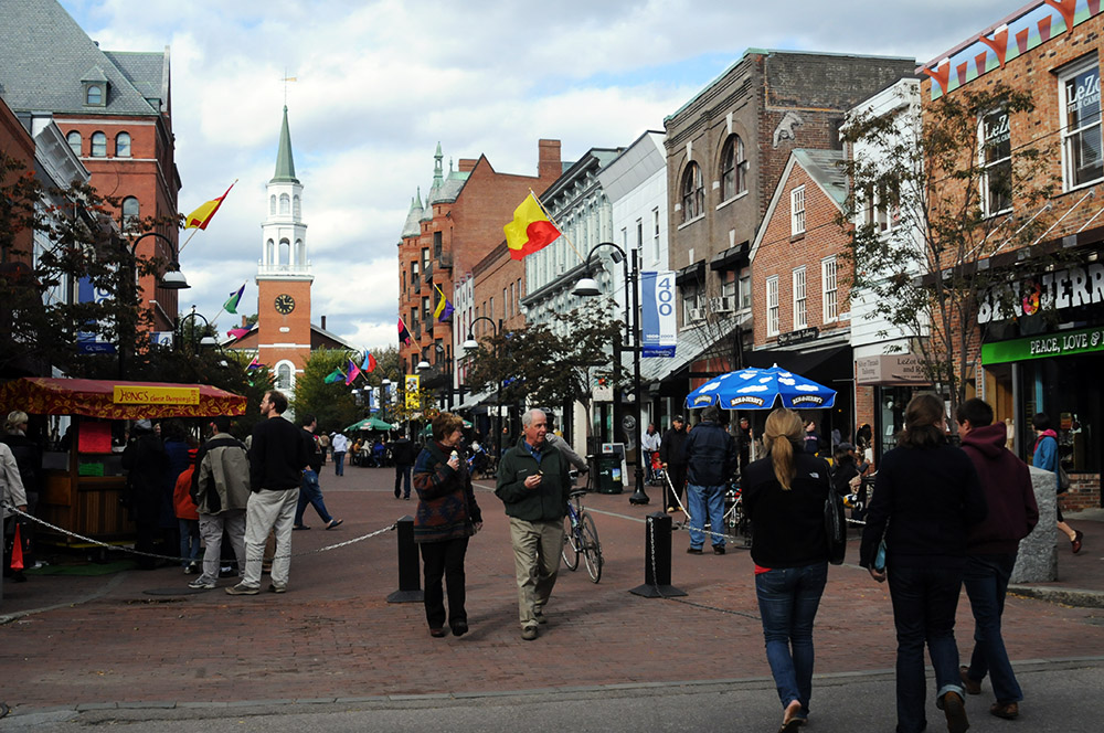 Church Street Marketplace in Burlington Vermont