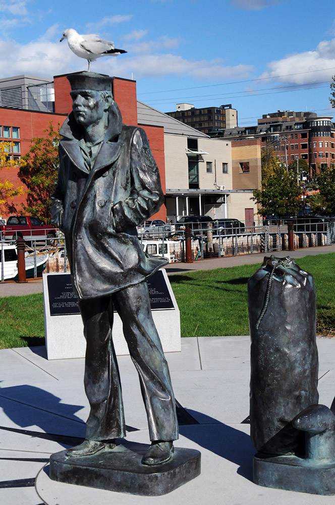 Sailor memorial near the Burlington waterfront