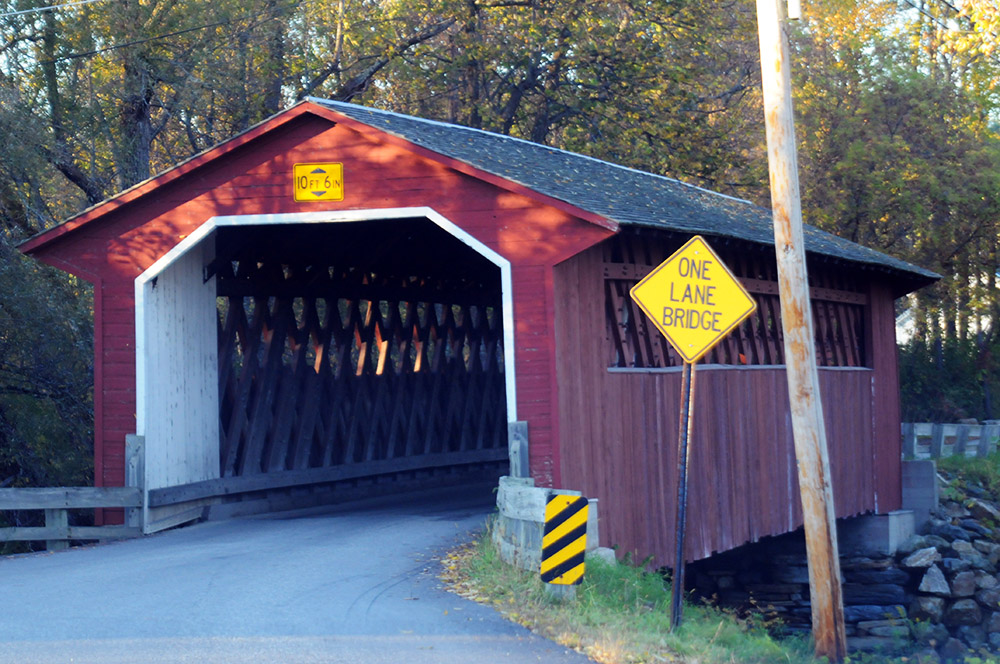 Historic covered bridge in Vermont