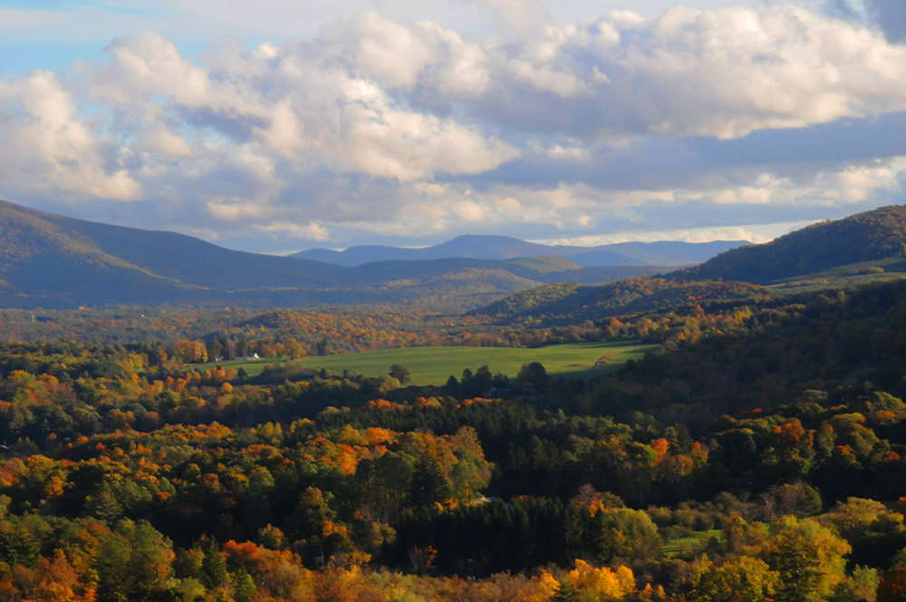 Fall foliage in the Vermont mountains